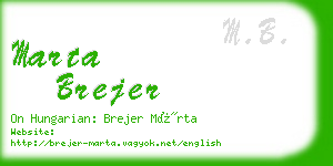 marta brejer business card